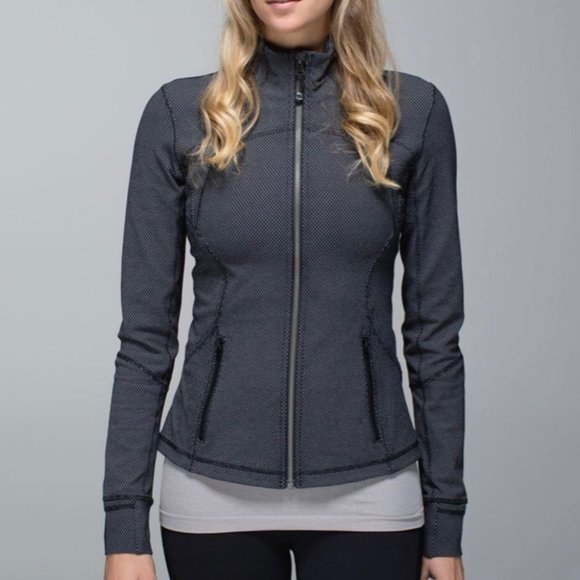 lululemon athletica Tops - Lululemon Forme Jacket Diamond Dot Black White